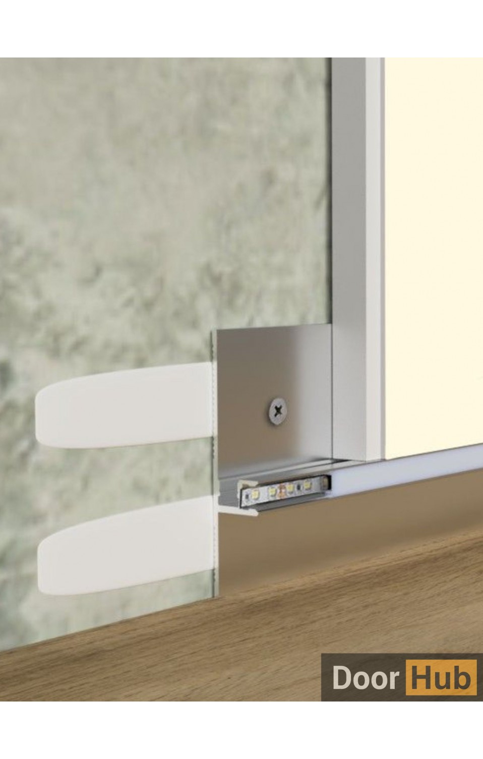 Silver Reversible Skirting 30mm for Developers| DoorHub UAE